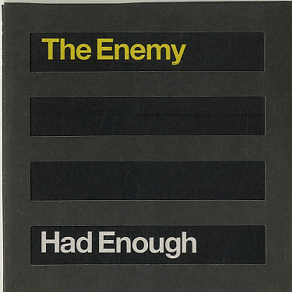 The Enemy Had Enough - Die-Cut Sleeve UK Promo CD single (CD5 / 5") PRO16352