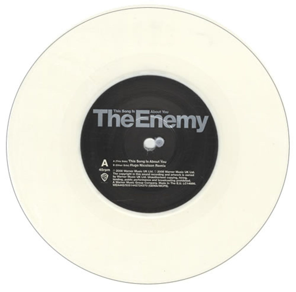 The Enemy This Song Is About You UK 7" vinyl single (7 inch record / 45) EN307TH429949