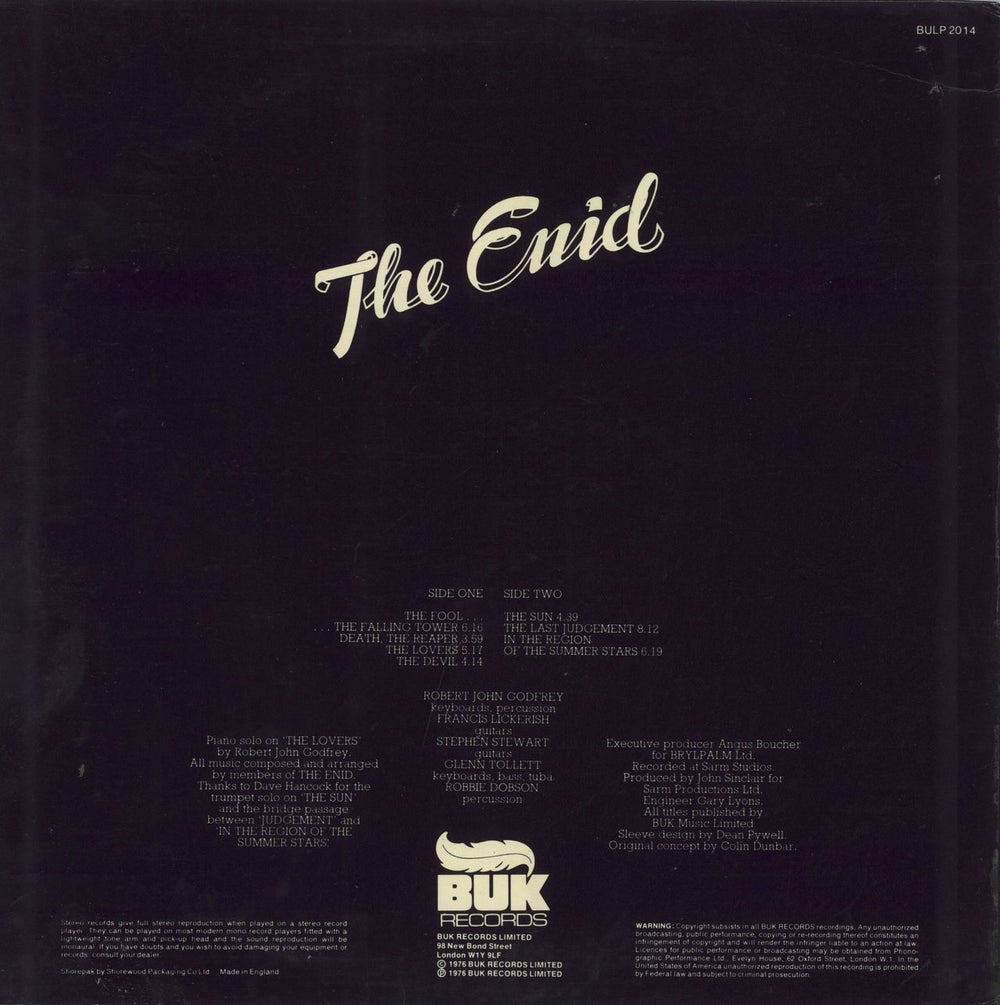 The Enid In The Region Of The Summer Stars UK vinyl LP album (LP record)