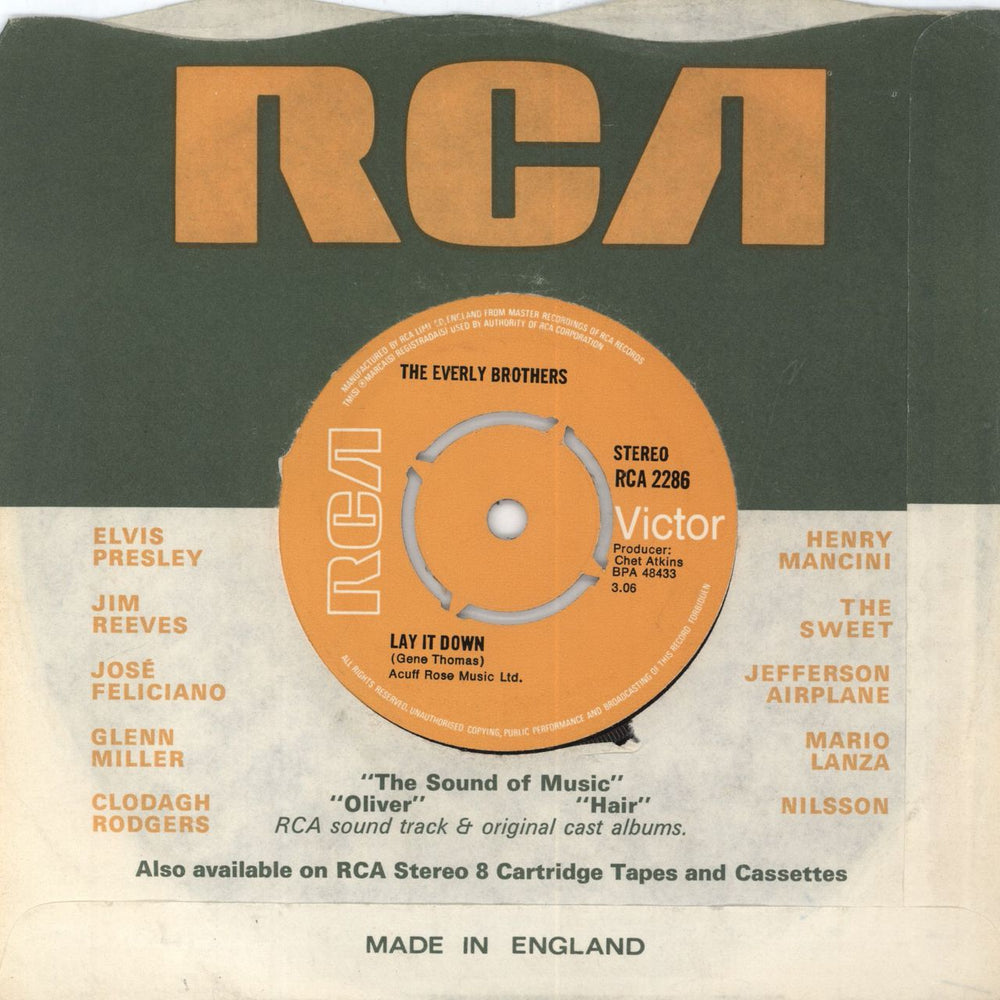 The Everly Brothers Not Fade Away - Demo UK Promo 7" vinyl single (7 inch record / 45)