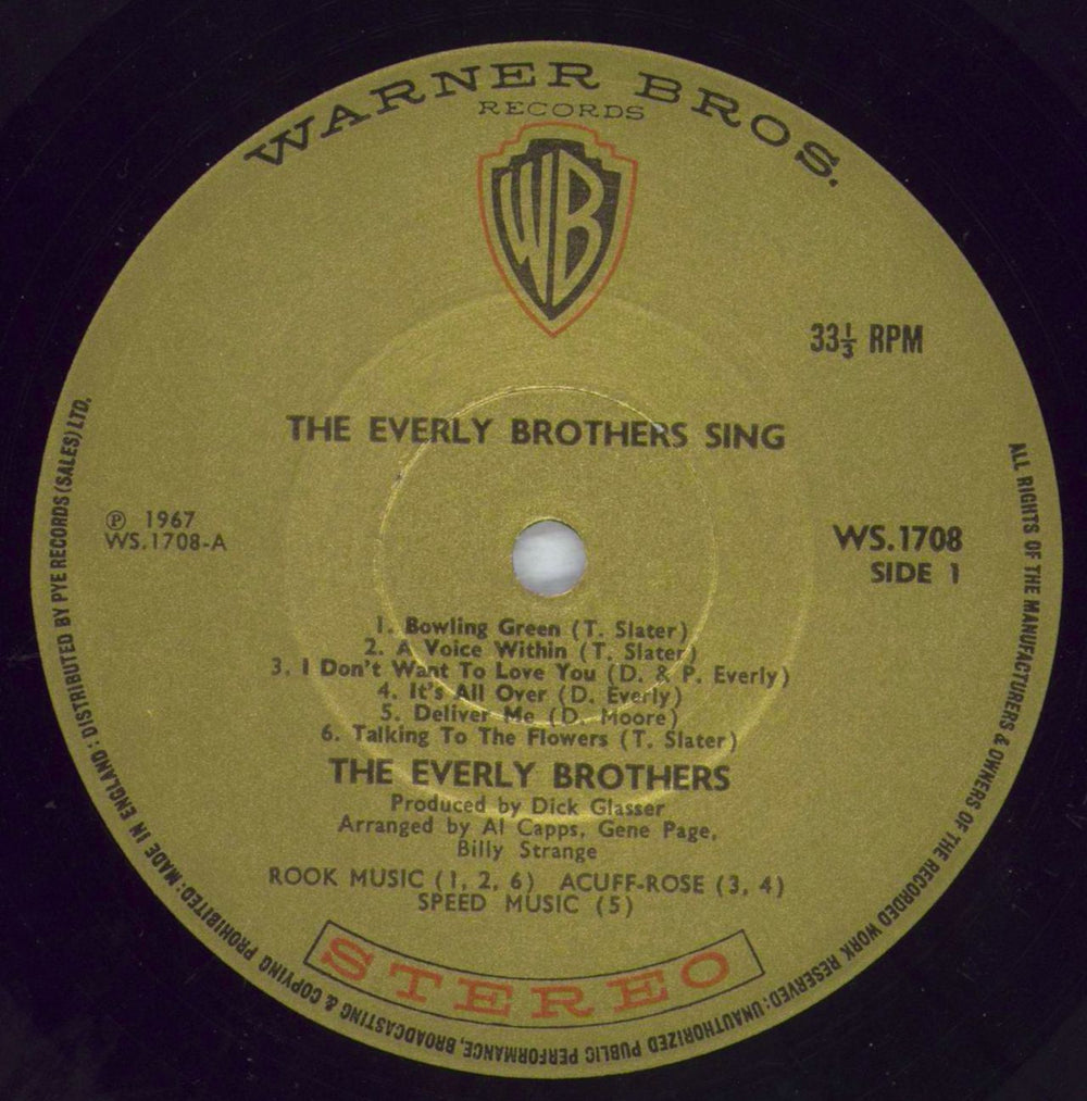 The Everly Brothers The Everly Brothers Sing - 1st UK vinyl LP album (LP record) EBRLPTH822090