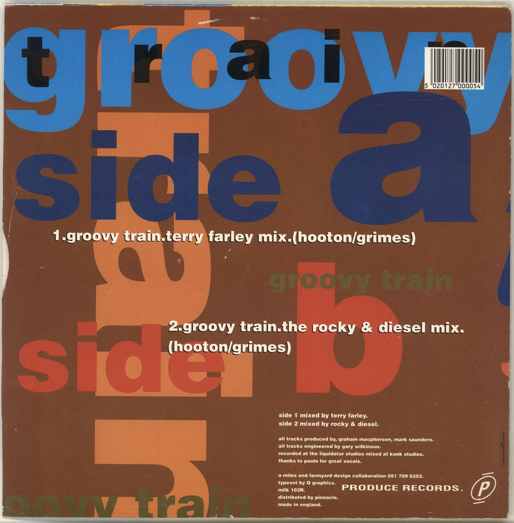 The Farm Groovy Train - Ex UK 12" vinyl single (12 inch record / Maxi-single) 5020127000054