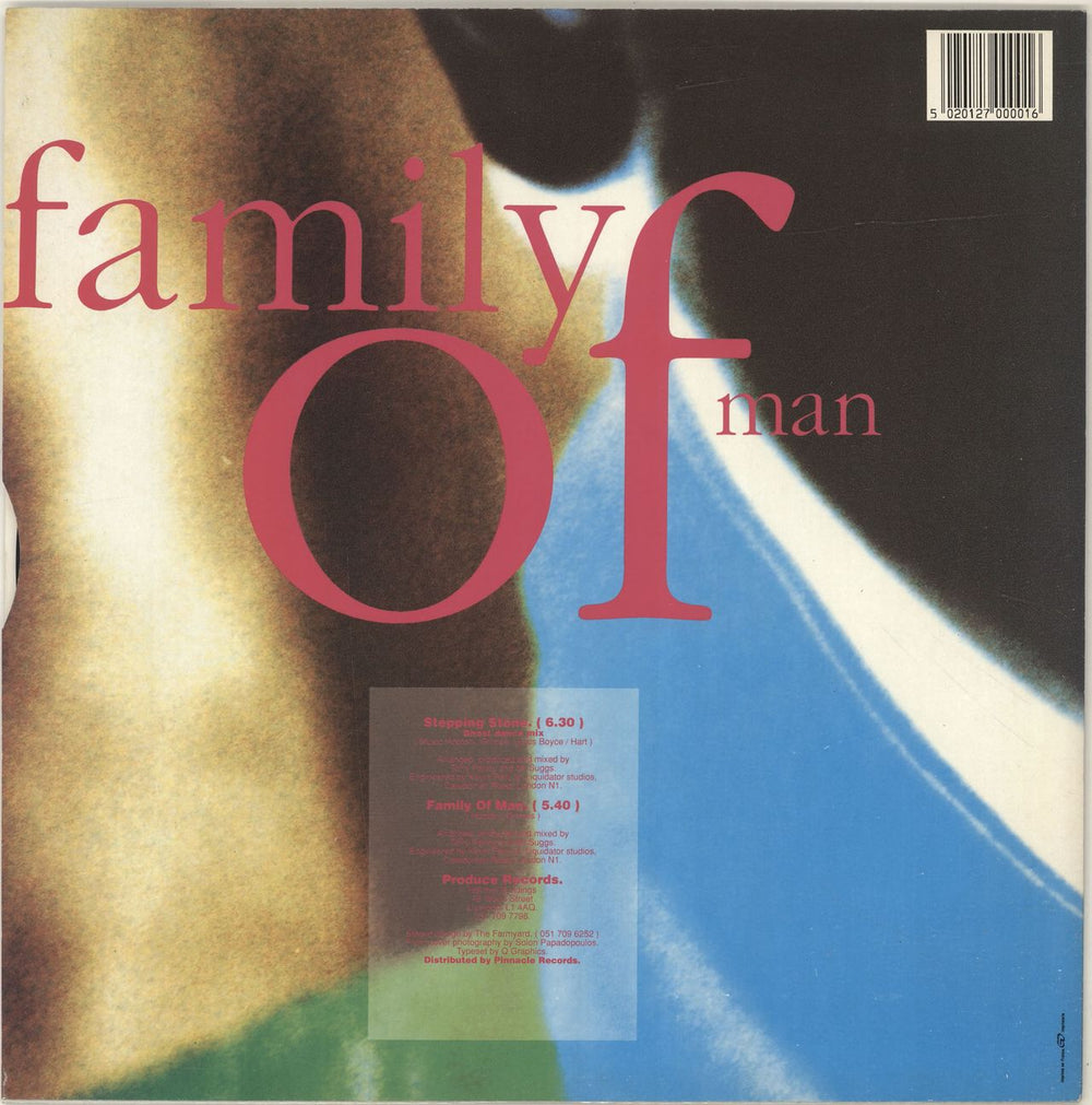 The Farm Stepping Stone / Family Of Man UK 12" vinyl single (12 inch record / Maxi-single) 5020127000016