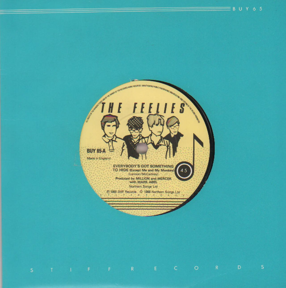 The Feelies Everybody's Got Something To Hide (Except Me And My Monkey) UK 7" vinyl single (7 inch record / 45) BUY65