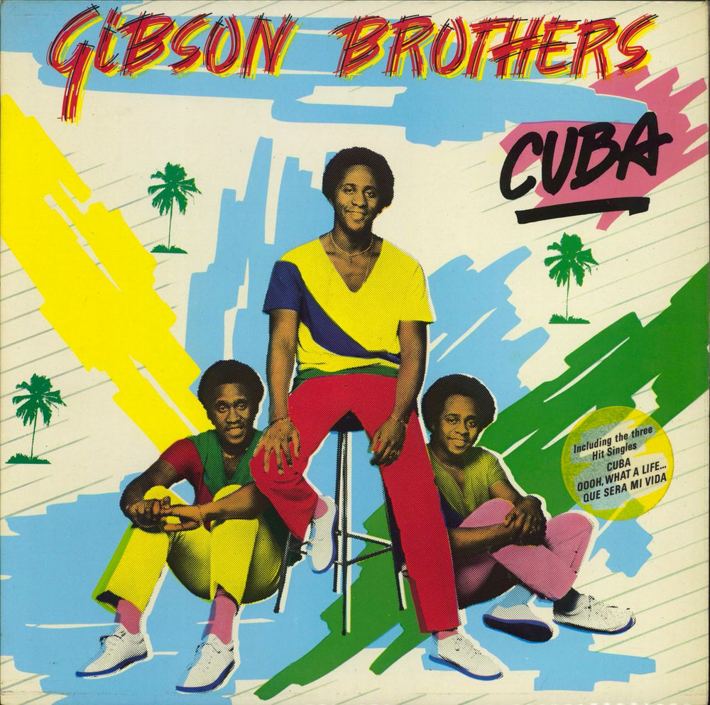 The Gibson Brothers Cuba - stickered p/s UK vinyl LP album (LP record) ILPS9579