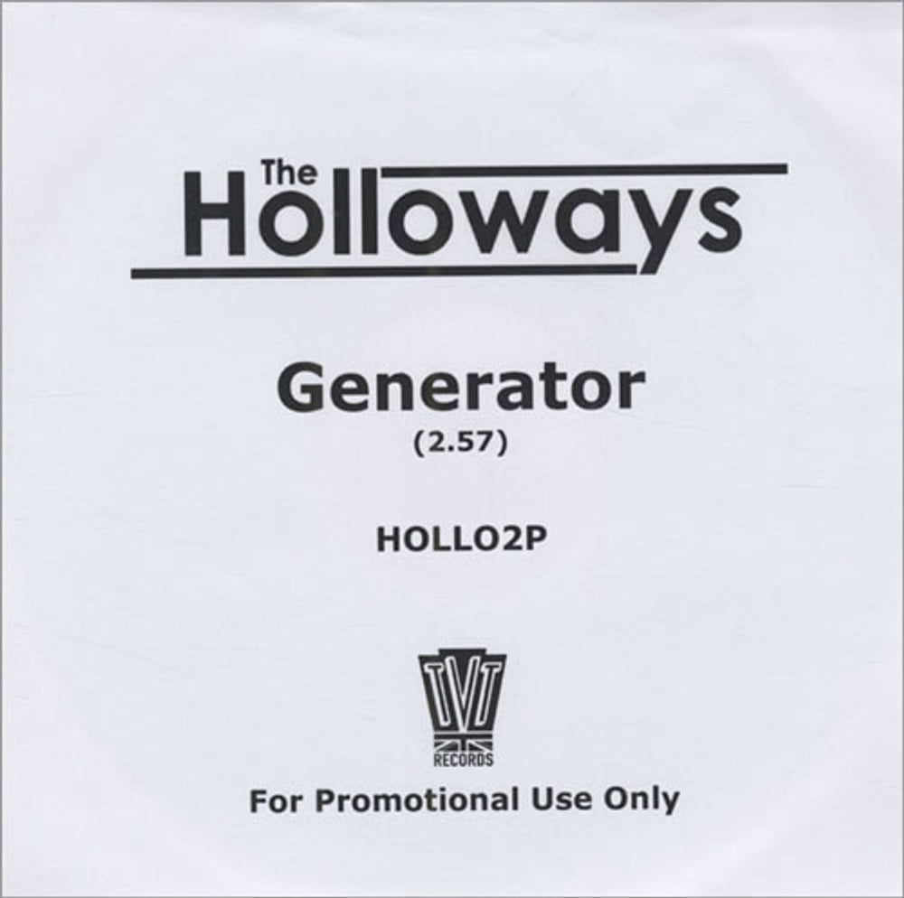 The Holloways Generator - Set Of 2 CD-R Acetates UK Promo CD-R acetate CD-R ACETATE