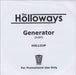 The Holloways Generator - Set Of 2 CD-R Acetates UK Promo CD-R acetate CD-R ACETATE