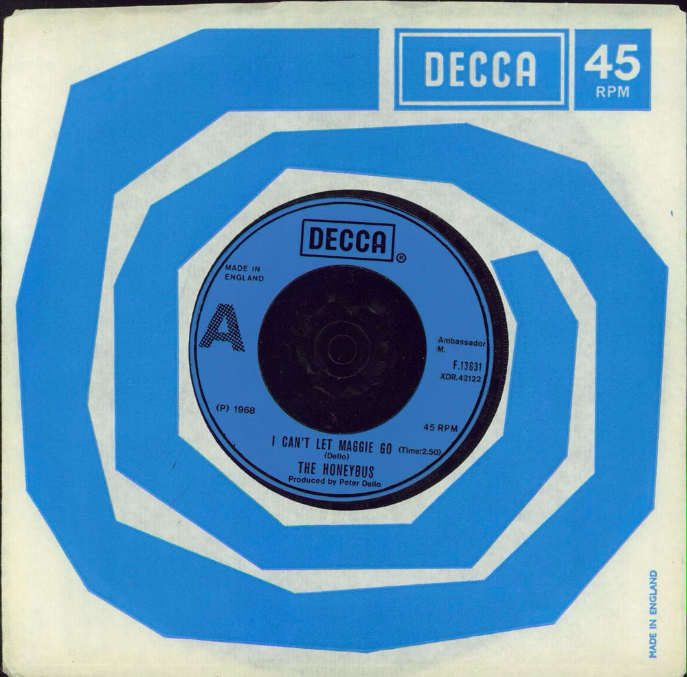 The Honeybus I Can't Let Maggie Go - Injection Labels UK 7" vinyl single (7 inch record / 45) F13631