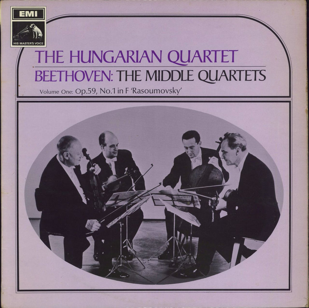 The Hungarian Quartet Beethoven: The Middle Quartets, Volume 1 UK vinyl LP album (LP record) HQS1159