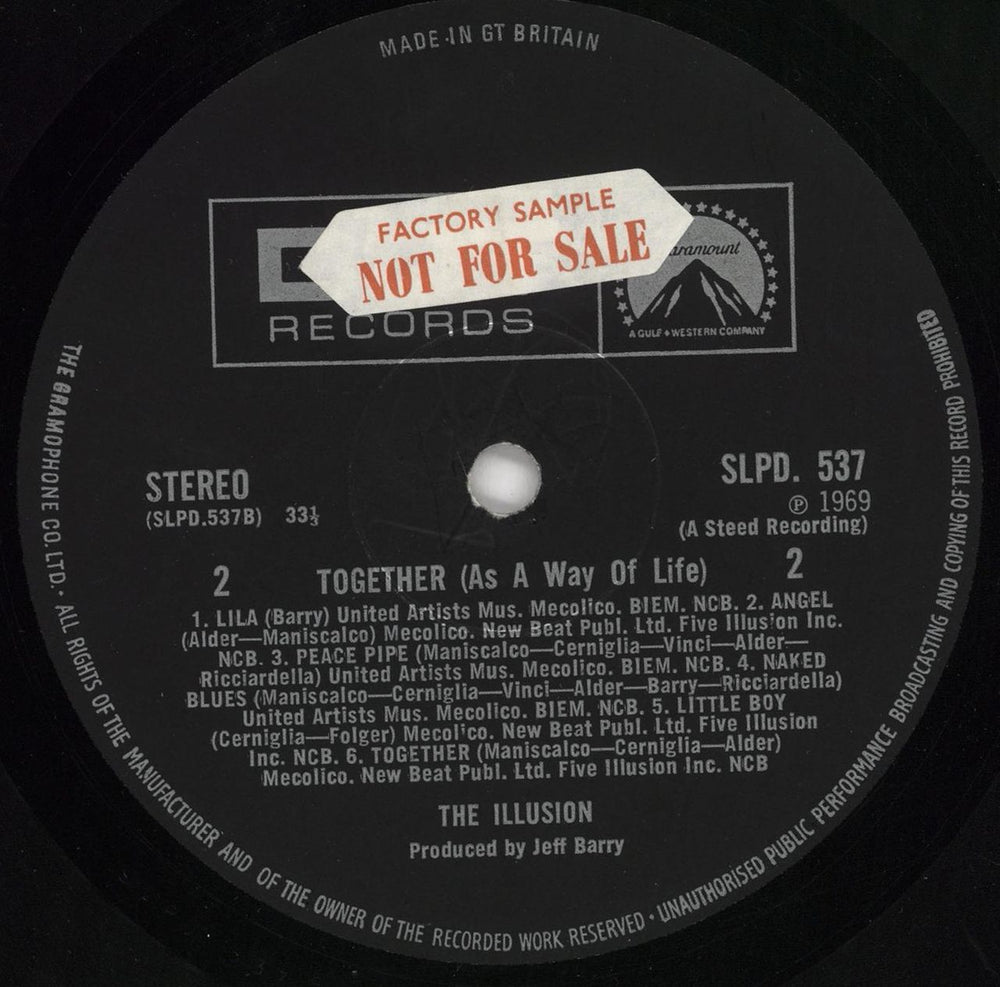 The Illusion Together (As A Way Of Life) - Factory Sample UK vinyl LP album (LP record)