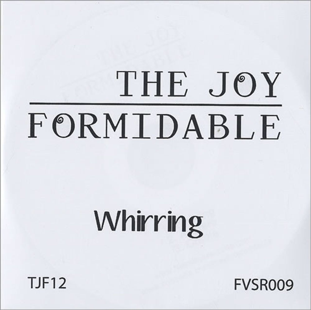 The Joy Formidable Whirring UK Promo CD-R acetate CD-R ACETATE