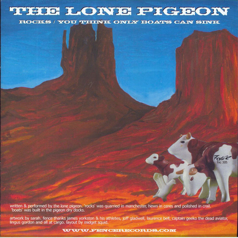 The Lone Pigeon Rocks UK 7" vinyl single (7 inch record / 45) BEBOP33