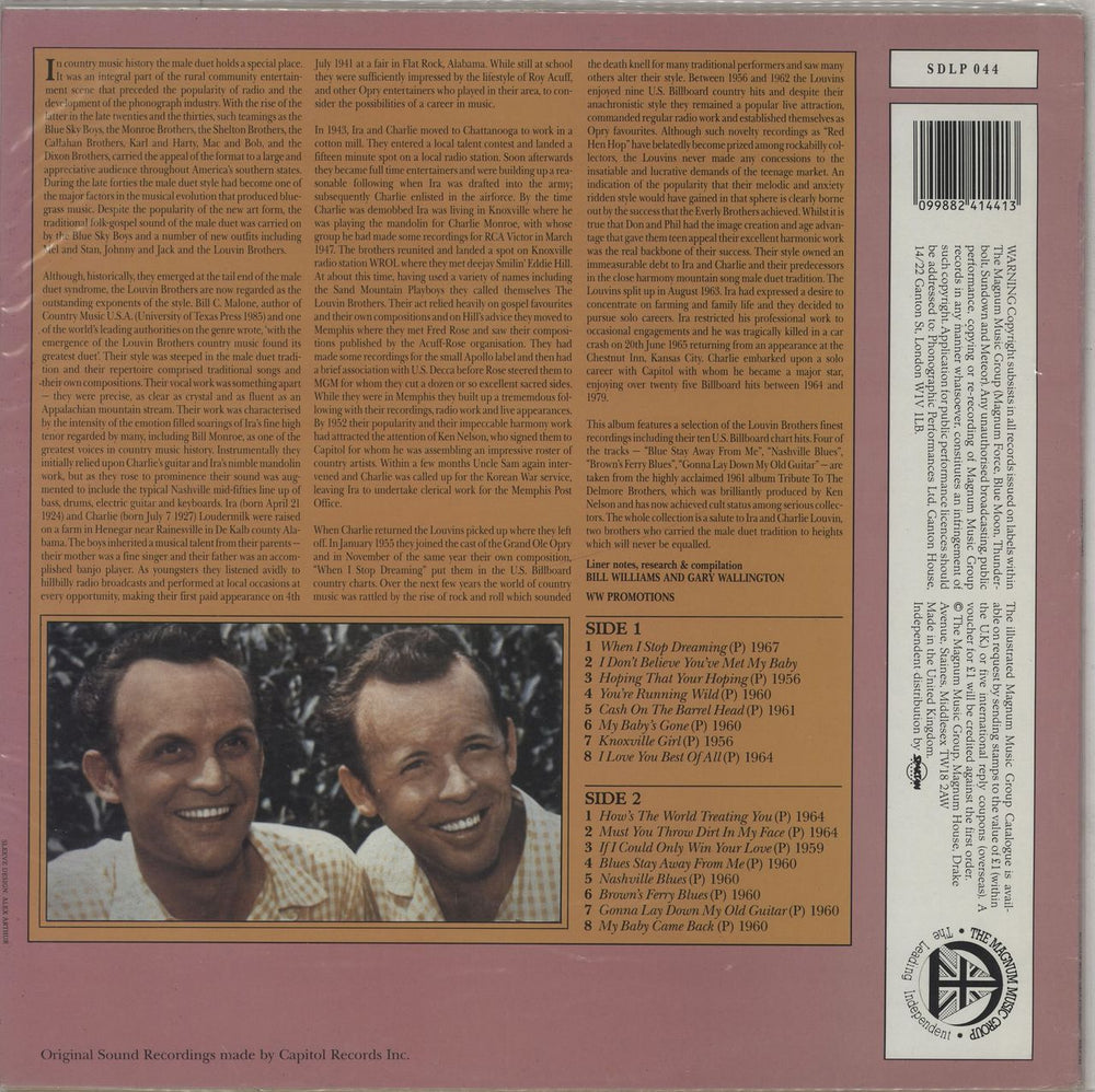 The Louvin Brothers Louvin Brothers UK vinyl LP album (LP record) 5099882414413