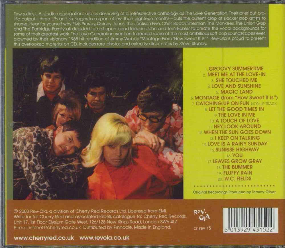 The Love Generation Let The Good Times In: The Best Of The Love Generation UK CD album (CDLP)