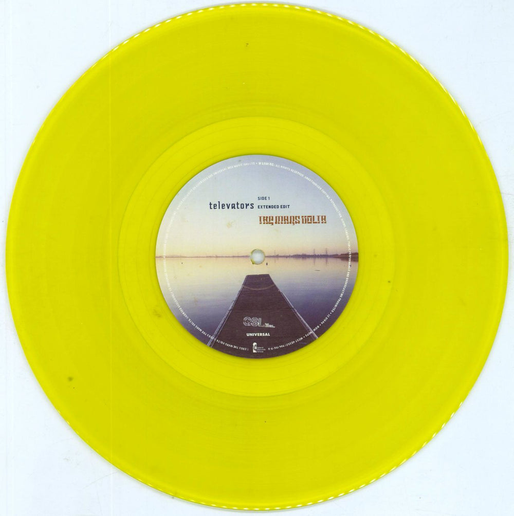 The Mars Volta Televators - Yellow VInyl UK 10" vinyl single (10 inch record) RSO10TE274595