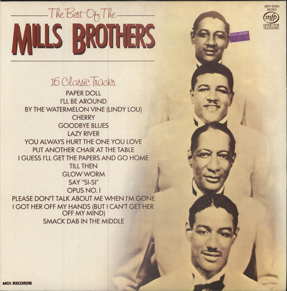 The Mills Brothers The Best Of UK vinyl LP album (LP record) MFP50560