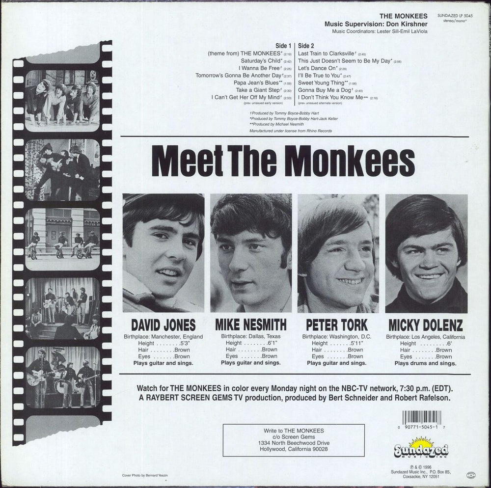 The Monkees The Monkees US vinyl LP album (LP record)