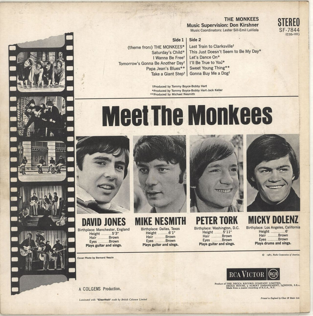 The Monkees The Monkees - VG UK vinyl LP album (LP record) MKELPTH703042