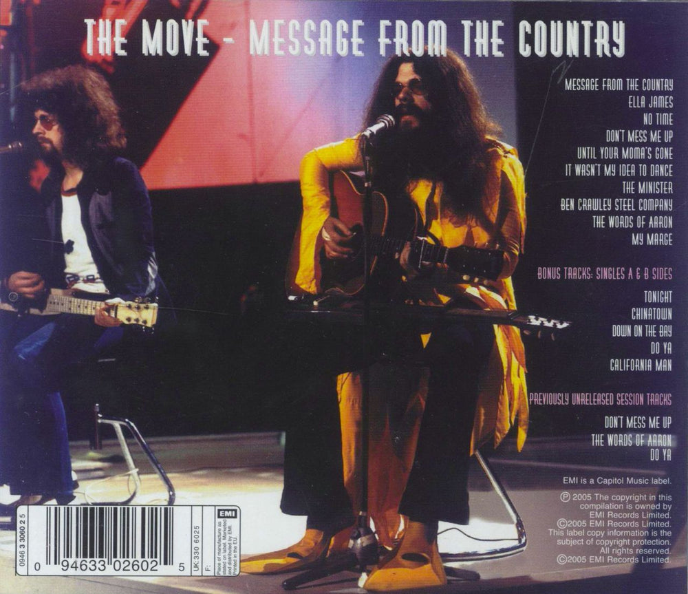 The Move Message From The Country UK CD album (CDLP) 094633026025