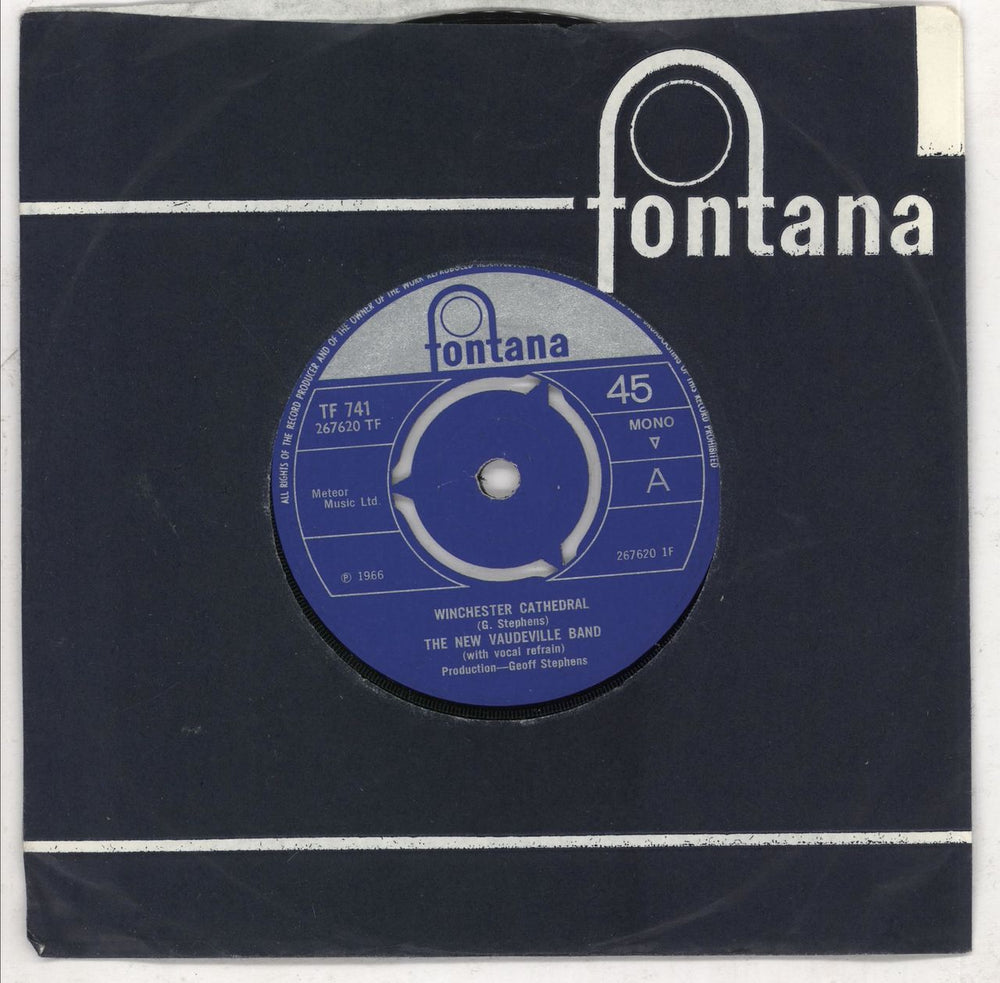 The New Vaudeville Band Winchester Cathedral - 3pr UK 7" vinyl single (7 inch record / 45) TF741