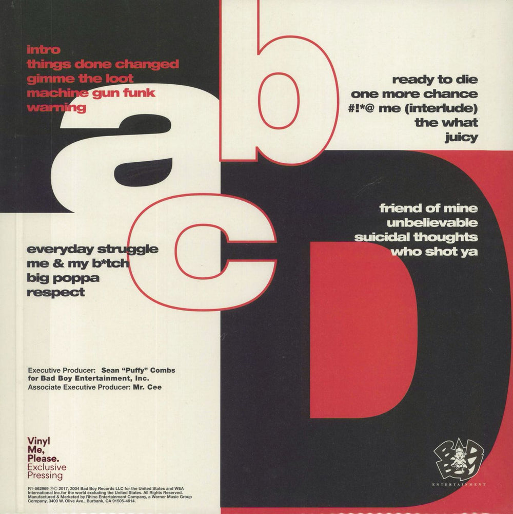 The Notorious B.I.G. Ready To Die - Red & White Black Splatter Vinyl US 2-LP vinyl record set (Double LP Album)