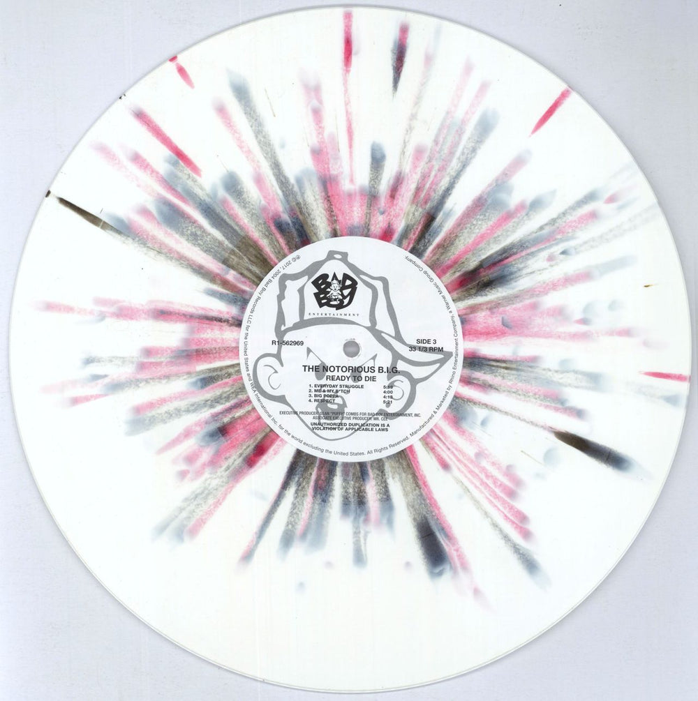 The Notorious B.I.G. Ready To Die - Red & White Black Splatter Vinyl US 2-LP vinyl record set (Double LP Album)