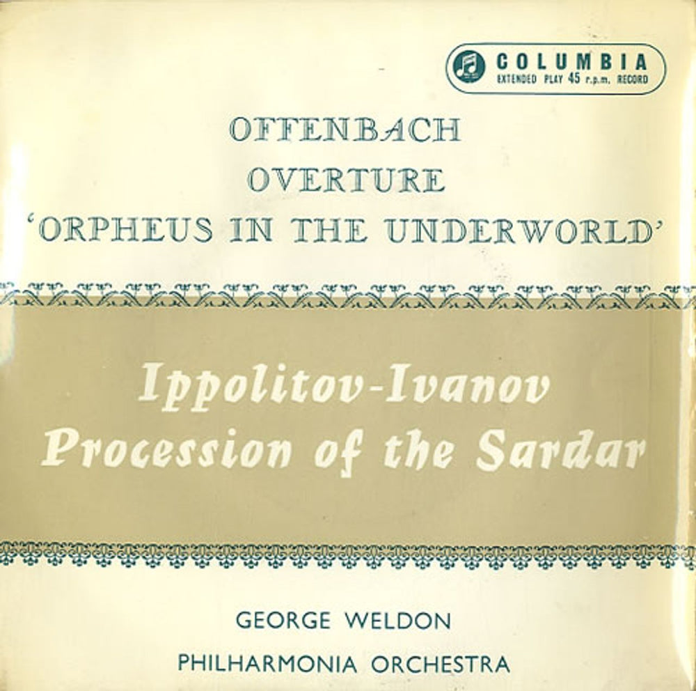 The Philharmonia Orchestra Orpheus In The Underworld / Procession Of The Sardar UK 7" vinyl single (7 inch record / 45) SED5552