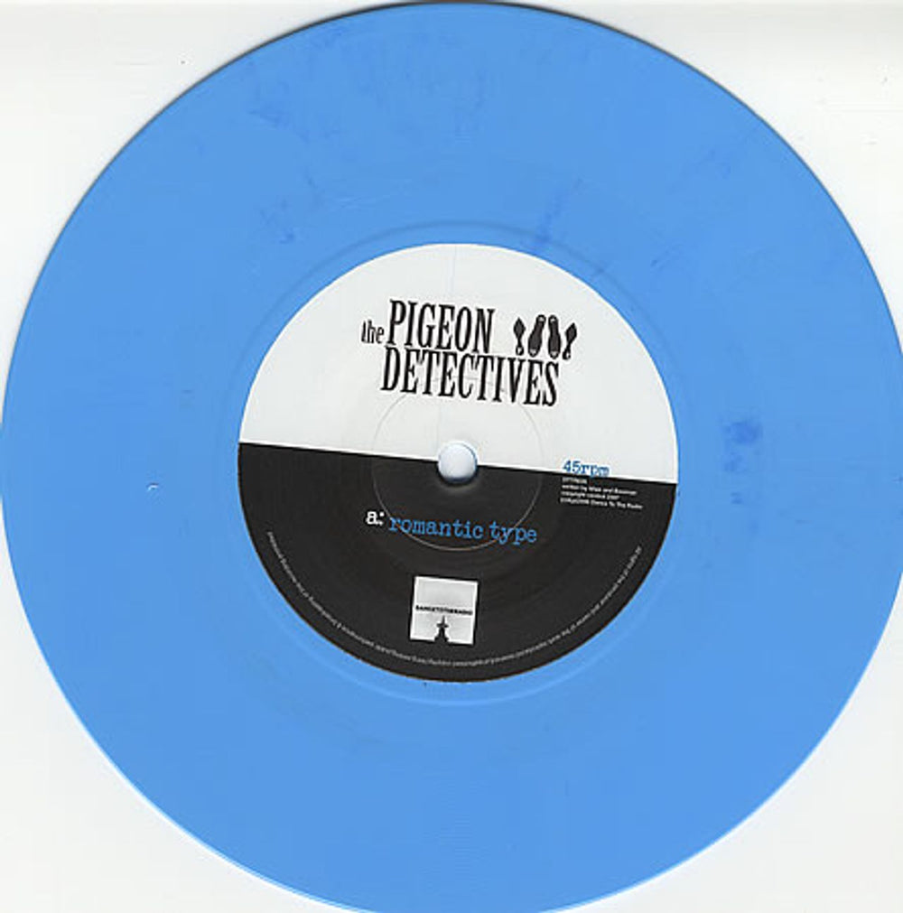 The Pigeon Detectives Romantic Type - Blue Vinyl UK 7" vinyl single (7 inch record / 45) TQ107RO391185