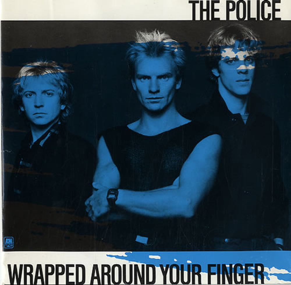 The Police Wrapped Around Your Finger - Blue P/S UK 7" vinyl single (7 inch record / 45) AM127