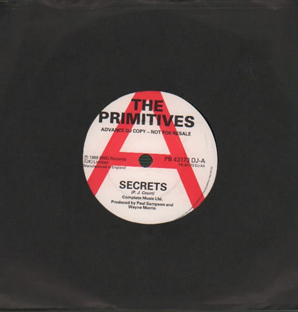 The Primitives Secrets UK Promo 7" vinyl single (7 inch record / 45) PB43173