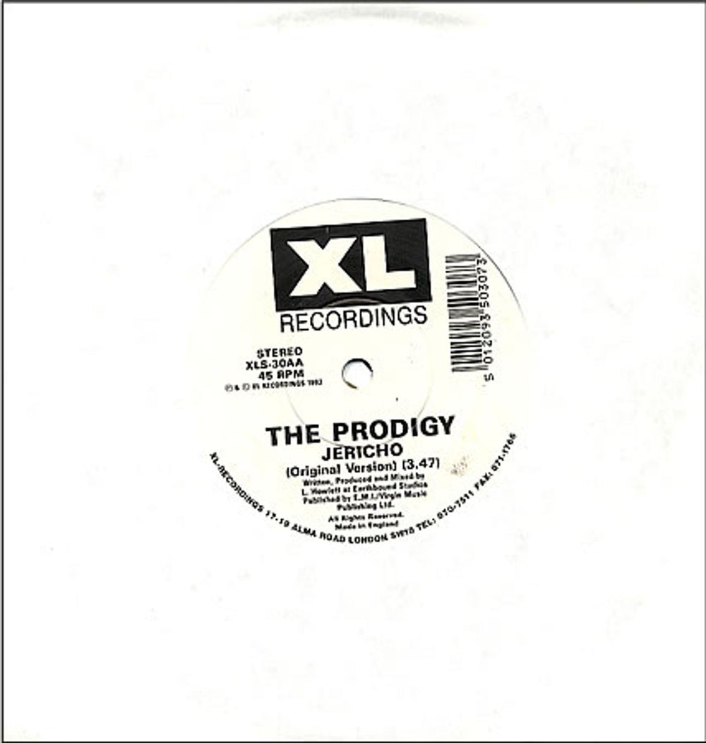 The Prodigy Jericho UK 7" vinyl single (7 inch record / 45) XLS-30