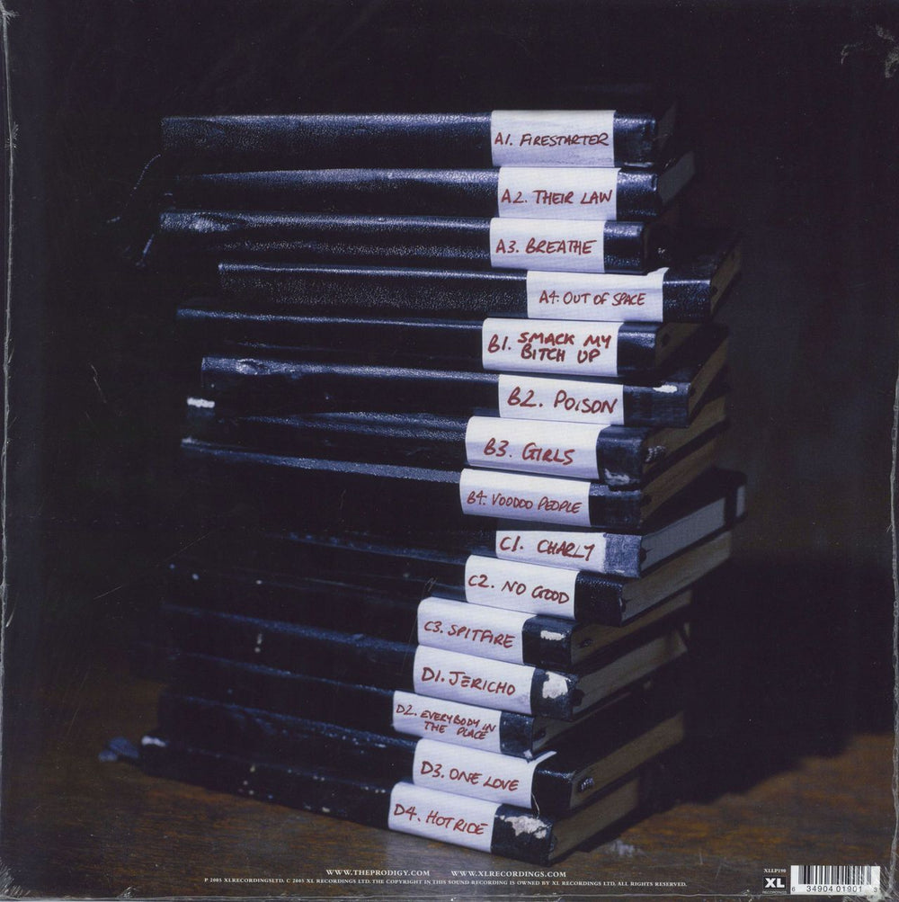 The Prodigy Their Law: The Singles 1990-2005 - Silver Vinyl + Shrink UK 2-LP vinyl record set (Double LP Album) 634904019013