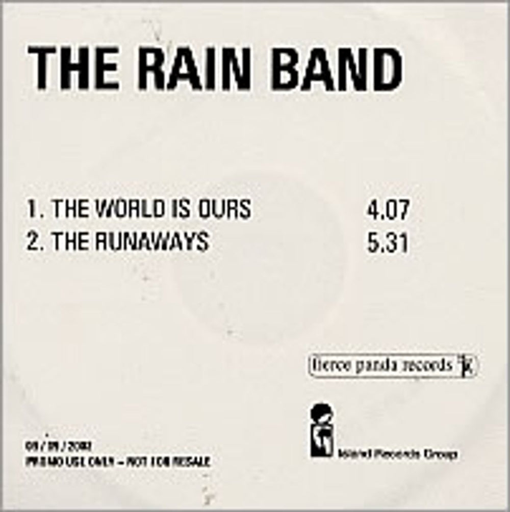 The Rain Band The World Is Ours UK Promo CD-R acetate CD ACETATE