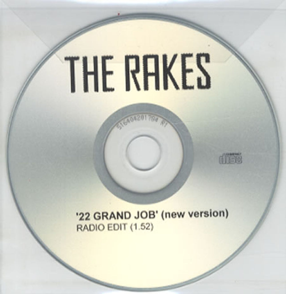 The Rakes (Indie) 22 Grand Job [New Version] UK CD-R acetate CD-R ACETATE