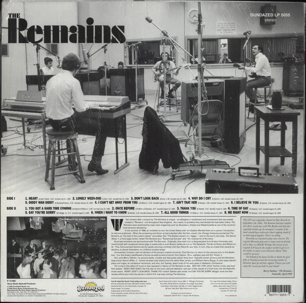 The Remains The Remains-open shrink US vinyl LP album (LP record) 090771505514