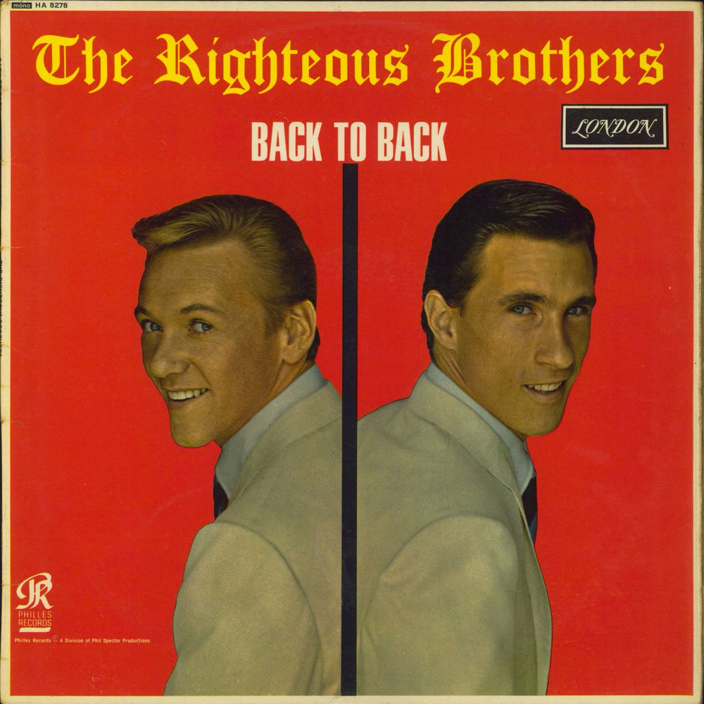 The Righteous Brothers Back To Back - EX UK vinyl LP album (LP record) HA8278