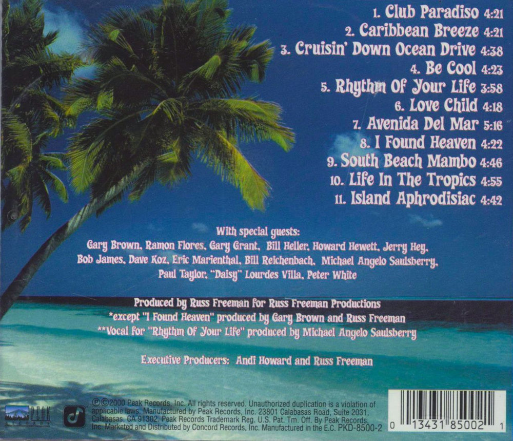 The Rippingtons Life In The Tropics UK CD album (CDLP) 013431850021