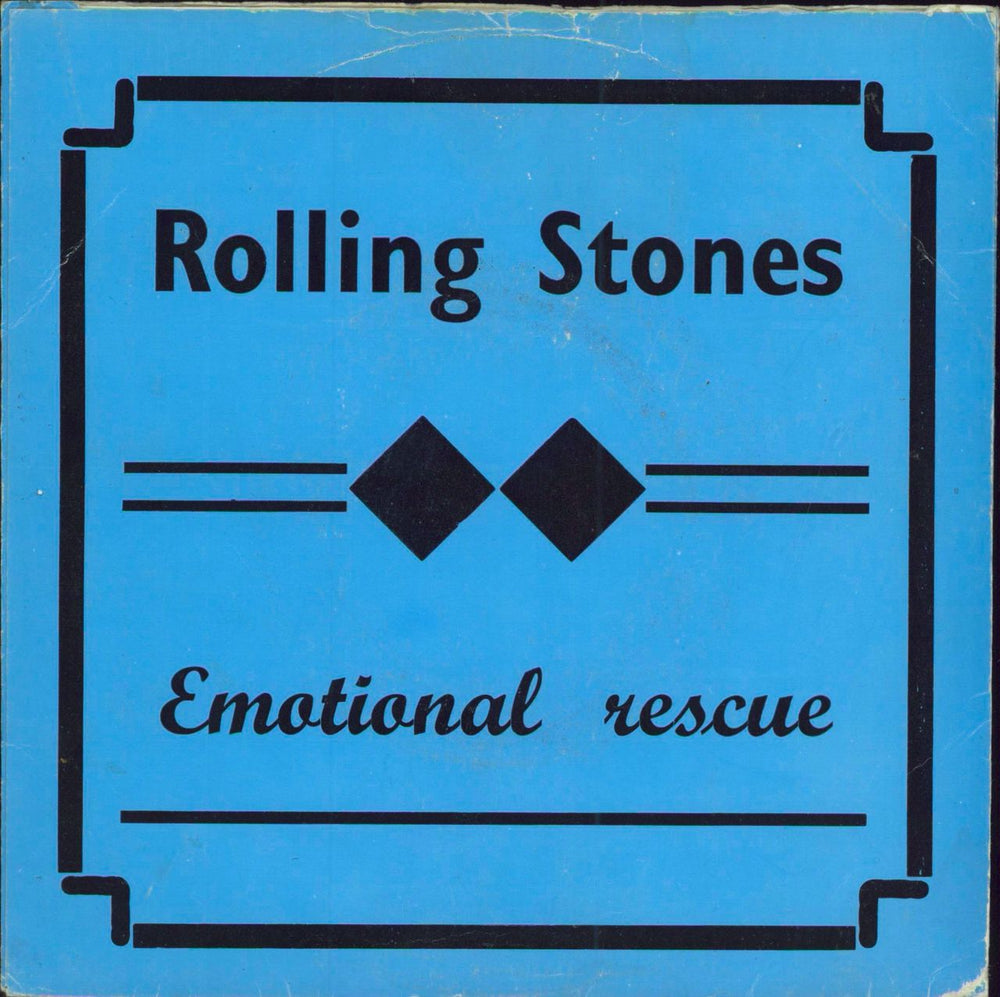 The Rolling Stones Emotional Rescue + Blue p/s Belgian 7" vinyl single (7 inch record / 45) RS20001