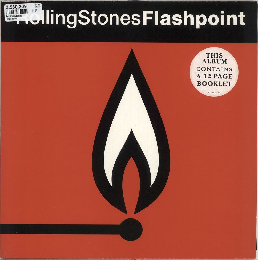 The Rolling Stones Flashpoint - Cover Stickers UK vinyl LP album (LP record) 468135-1