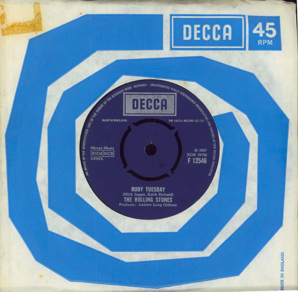 The Rolling Stones Let's Spend The Night Together - 2nd UK 7" vinyl single (7 inch record / 45)