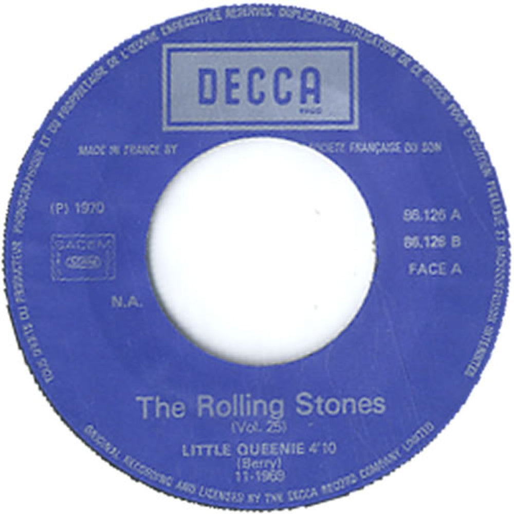 The Rolling Stones Little Queenie French 7" vinyl single (7 inch record / 45) ROL07LI622980