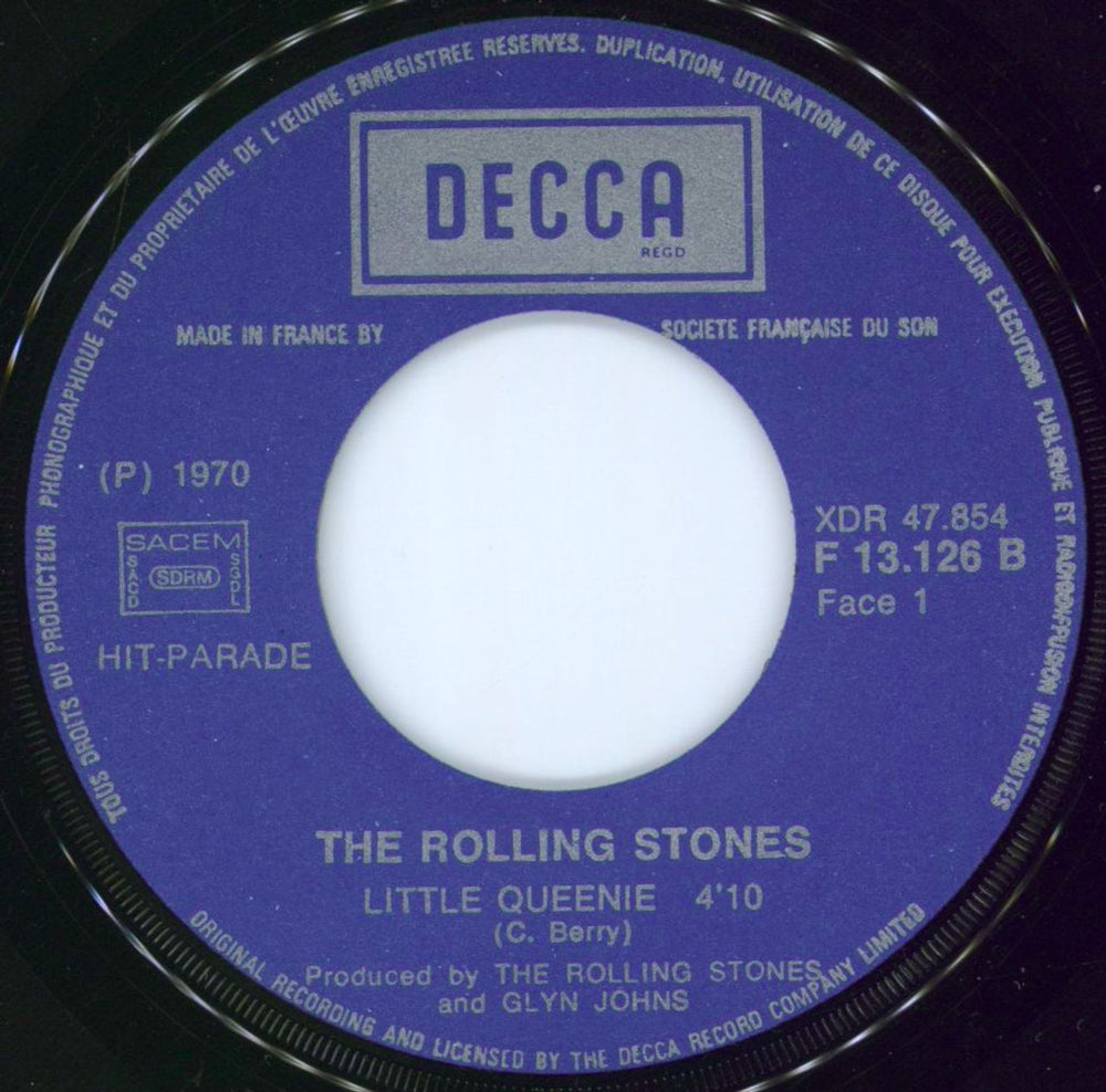 The Rolling Stones Little Queenie French 7" vinyl single (7 inch record / 45) ROL07LI83168