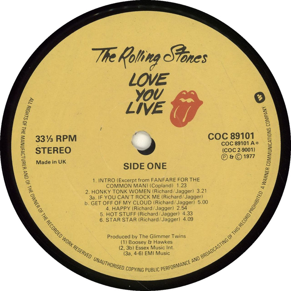 The Rolling Stones Love You Live - 1st UK 2-LP vinyl record set (Double LP Album)