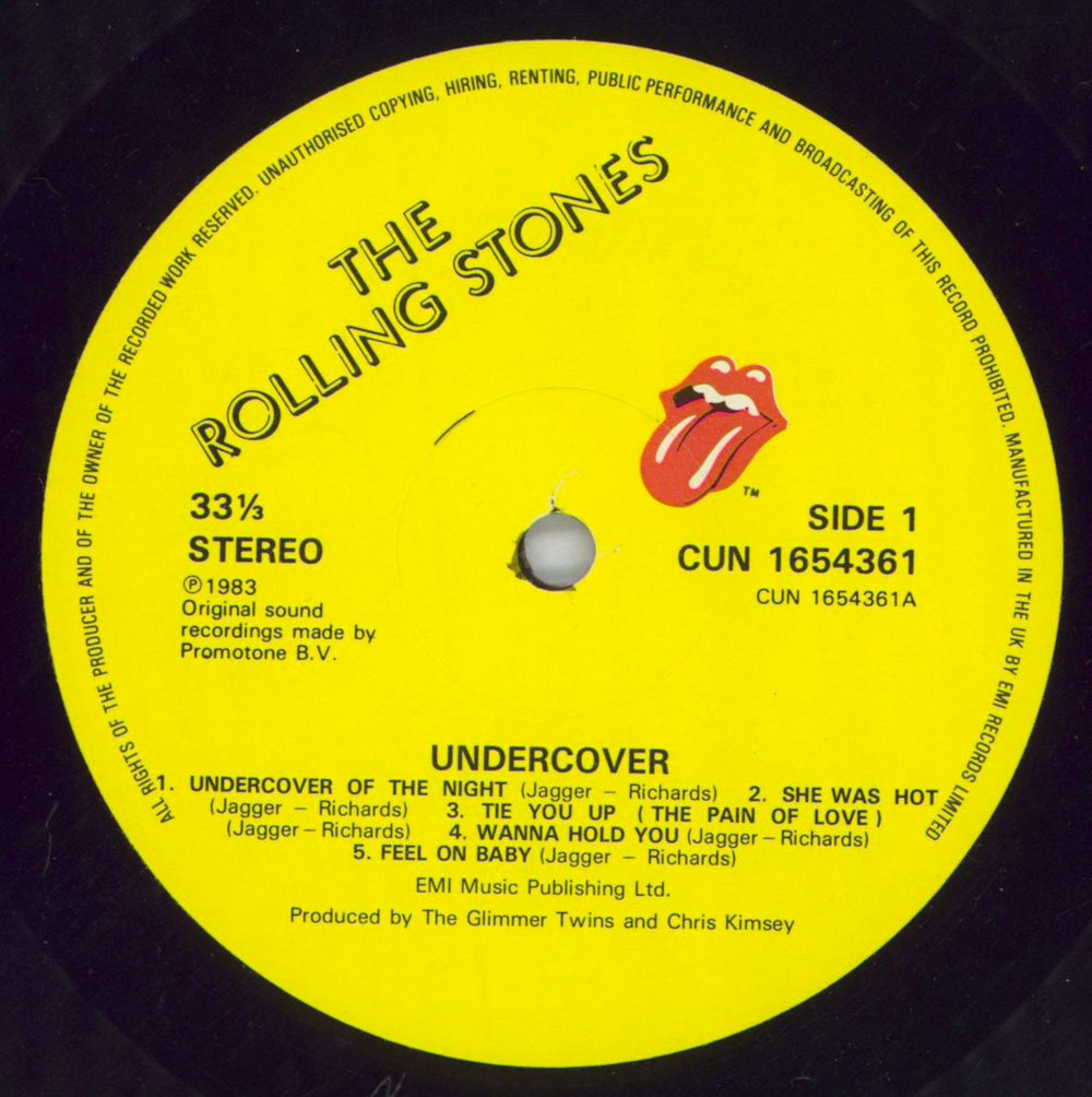 The Rolling Stones Undercover - Complete - Hype Sticker UK vinyl LP album (LP record) ROLLPUN821077