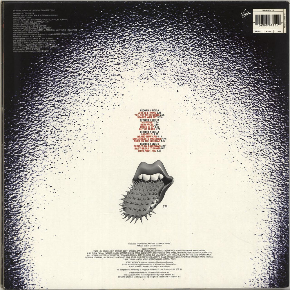 The Rolling Stones Voodoo Lounge - Hype Stickered - EX UK 2-LP vinyl record set (Double LP Album) ROL2LVO701193