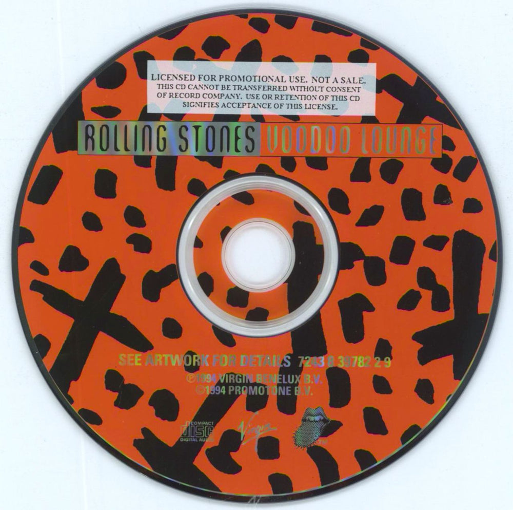 The Rolling Stones Voodoo Lounge US Promo CD album (CDLP) ROLCDVO113698