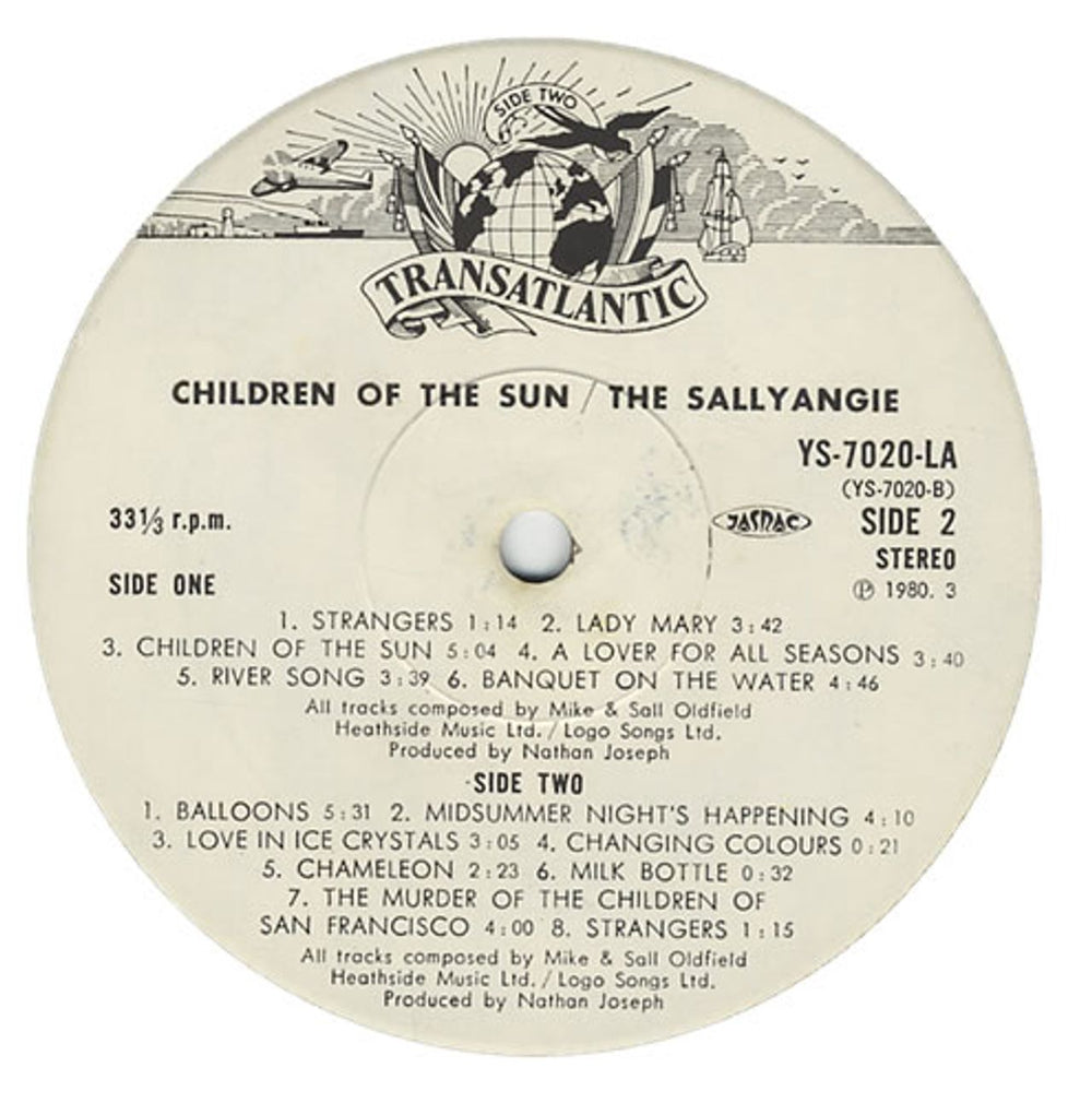 The SallyAngie Children Of The Sun Japanese vinyl LP album (LP record) SG8LPCH122623