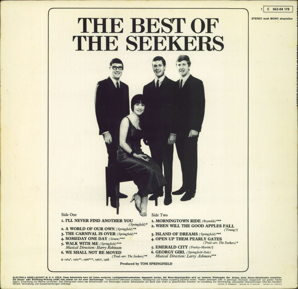 The Seekers The Best Of The Seekers German vinyl LP album (LP record)