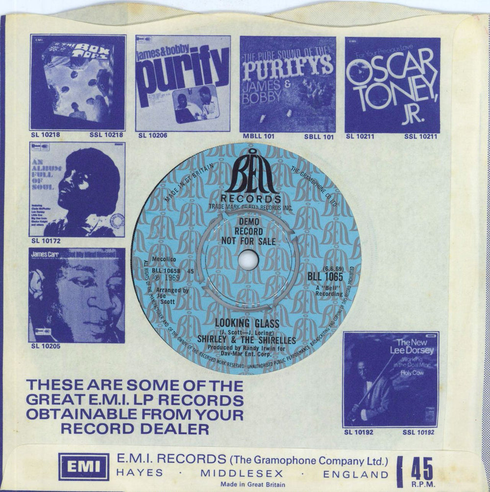 The Shirelles Playthings UK Promo 7" vinyl single (7 inch record / 45)