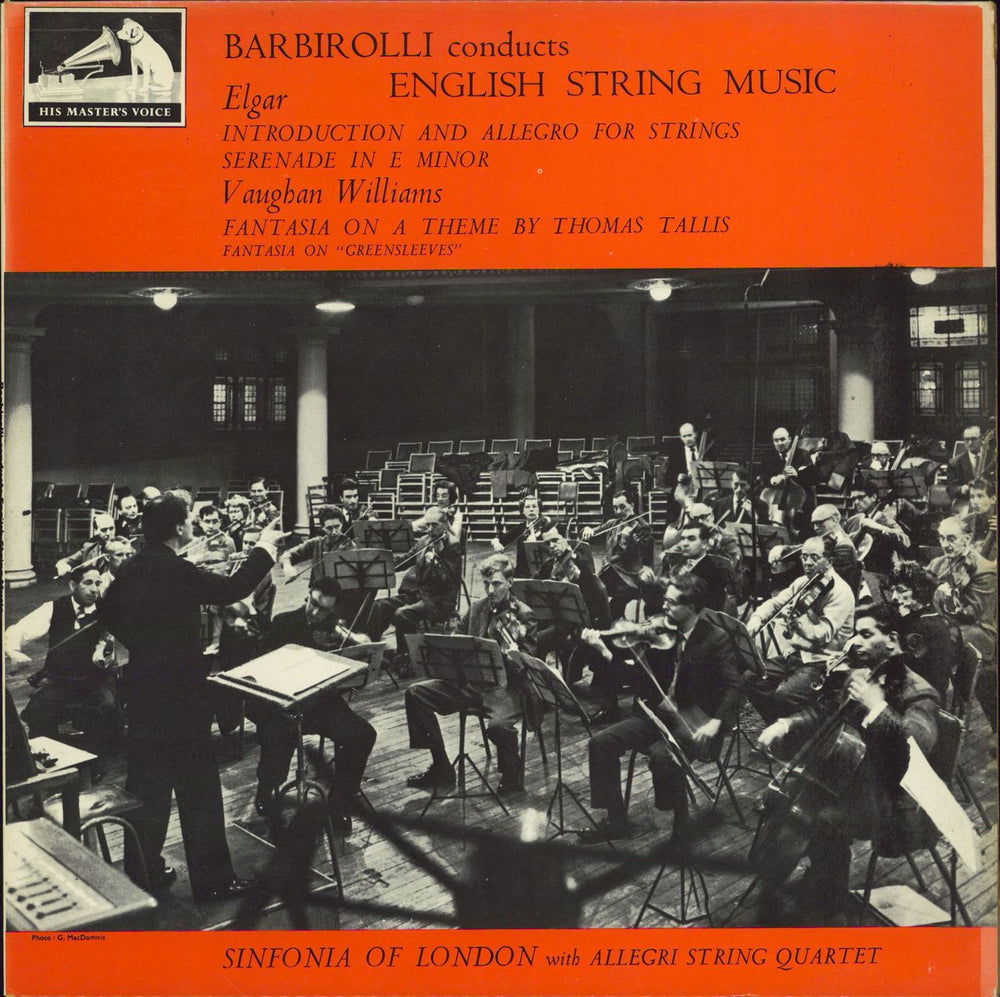 The Sinfonia Of London Barbirolli Conducts English String Music - 5th UK vinyl LP album (LP record) ASD521